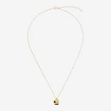 Necklace with Polished Square Pendant in 375 Gold