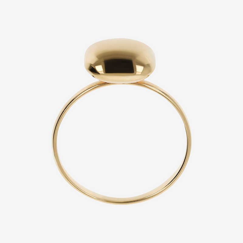 Square Cocktail Ring 375 Gold Domed Design