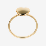 375 Gold Cocktail Ring with Polished Heart