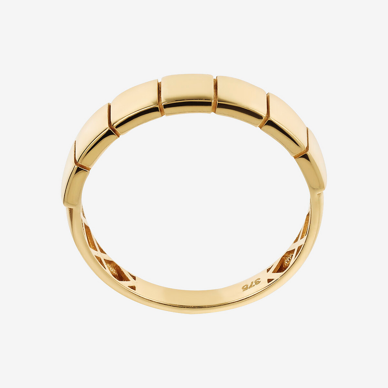 375 Gold Surface Worked Band Ring