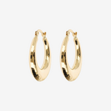 Graduated Hoop Earrings Gold 375