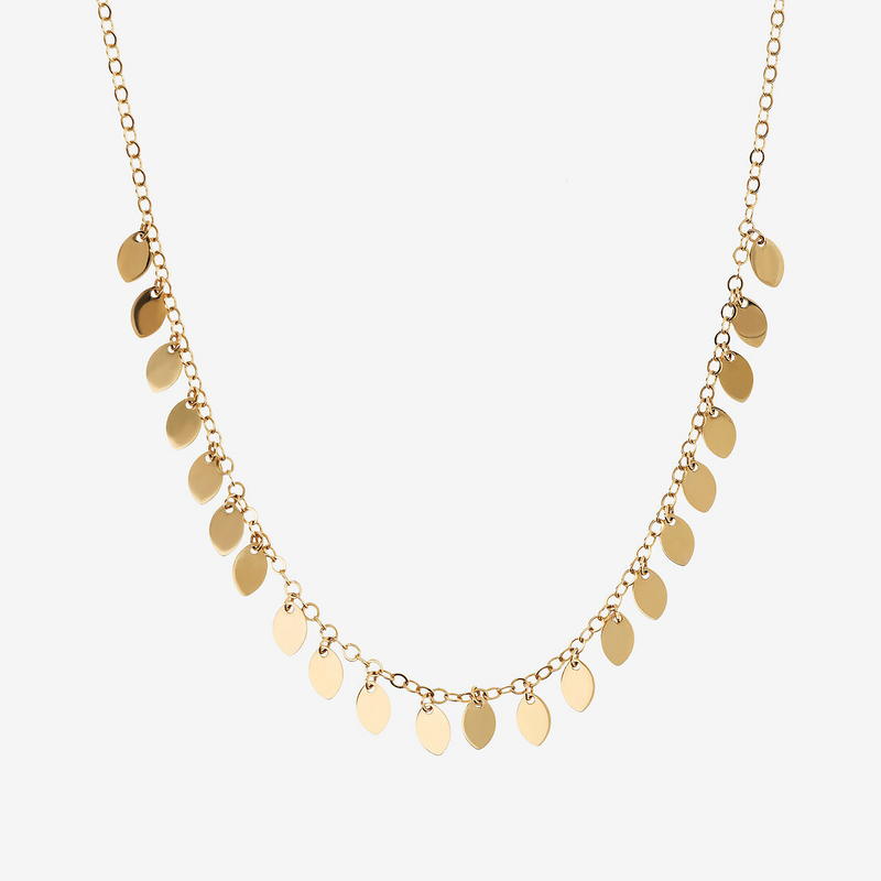 Necklace with Marquise Pendants in 375 Gold