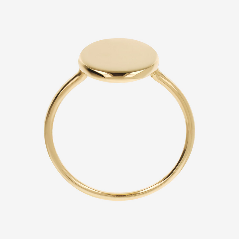 Cocktail Ring with 375 Gold Disc