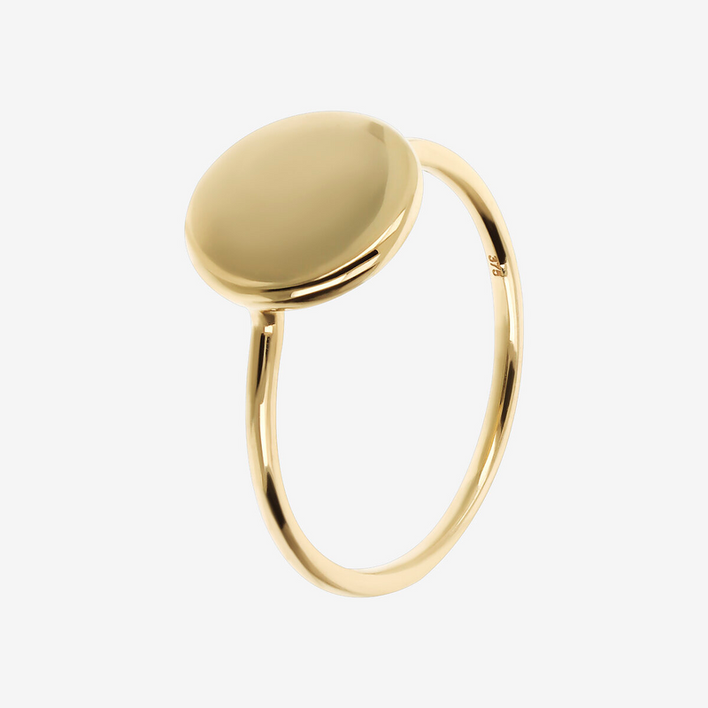 Cocktail Ring with 375 Gold Disc