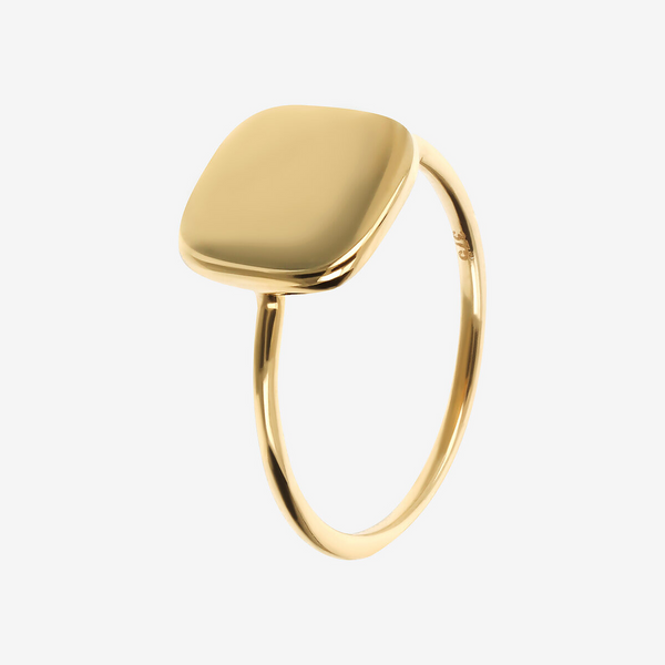 Square Cocktail Ring Gold 375